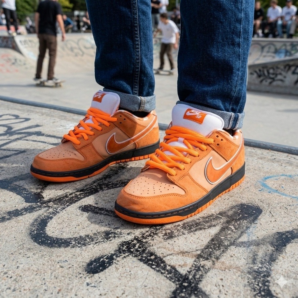 Nike SB Dunk Low Concepts Orange Lobster Mens Size 12 Orange FD8776-800 Suede